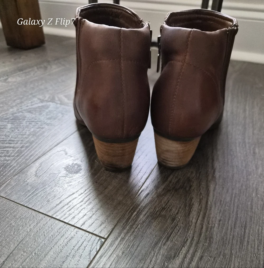 ​Blondo Valli 2.0 Brown Leather Waterproof Ankle Boots Women's Size 8M - Picture 4 of 8